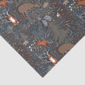 Bosdieren Winterdieren Bossen Tissuepapier (Detail)