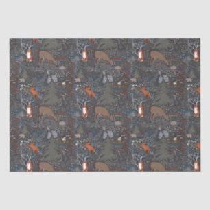 Bosdieren Winterdieren Bossen Tissuepapier