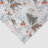 Bosdieren Winterdieren Bossen Tissuepapier (Detail)