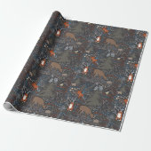 Bosdieren Winterwoud Cadeaupapier (Uitgerold)