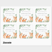 Bosdieren Witte Boekplaatsticker Vierkante Sticker (Vel)