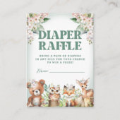 Bosdieren Zacht Groen & Bloemen Luier Raffle Informatiekaartje (Voorkant)