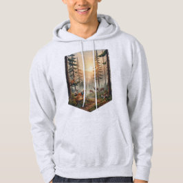 Bosdieren Zonsondergang Avontuur Hoodie