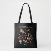 Bosdieren Zwarte Kerst Tote Bag (Voorkant)