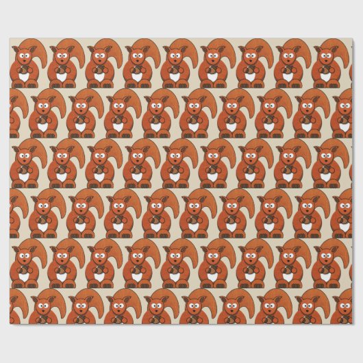 Bosdierenkorrels Cadeaupapier (Vlak)