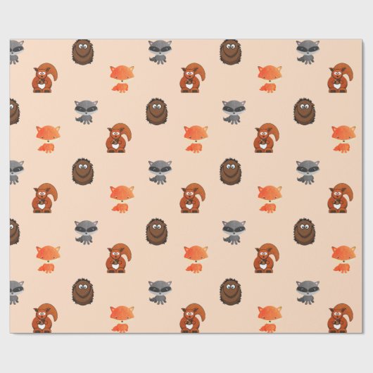Bosdierenkorrels Cadeaupapier (Vlak)