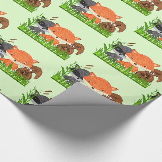 Bosdierenkorrels Cadeaupapier (Hoek)