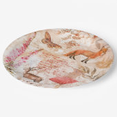 bosdierenpatroon papieren bordje (Gekanteld)