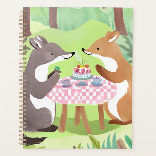 Bosdierenpicknick | Whimsical Cute Watercolor Planner (Voorkant)