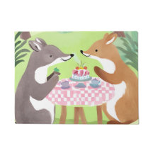 Bosdierenpicknick | Whimsical Cute Waterverf