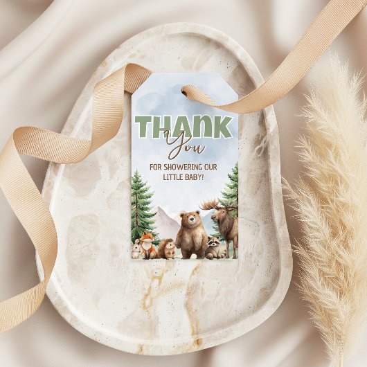 Bosdierentags met bedankje cadeaulabel