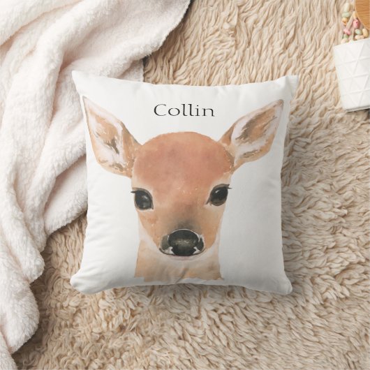 Bosdierentuin Waterverf Deer Typography Nursery Kussen (Deken)