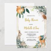 Bosdieronderzoek Baby shower Woodland Kaart (Voorkant / Achterkant)