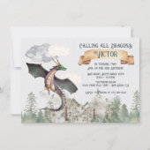 Bosdraak Birthday in betoverend sprookje Kaart (Voorkant)