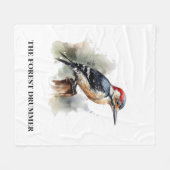Bosdrummer knusse blokhutretraite fleece deken (Voorkant (Horizontaal))