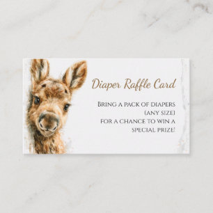Boseland eland baby shower luier raffle kaart visitekaartje