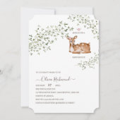 Boseland Herten Baby Shower Kaart (Voorkant)