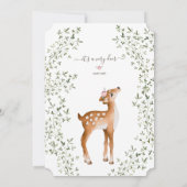 Boseland Herten Baby Shower Kaart (Achterkant)