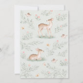 Boseland herten baby shower uitnodiging (Achterkant)
