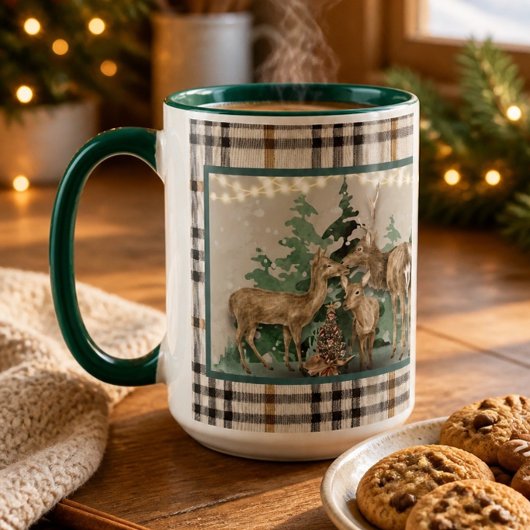 Boseland Herten Kerst Viering Kleurrijke Mok