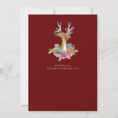 Boseland herten verjaardagsfeest uitnodigingen (Achterkant)