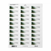 Boseletiketten met adres | Grove bomen Etiket (Full Sheet)