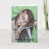 Boself, Elfen Krijger Verjaardag  Kaart (Voorkant)
