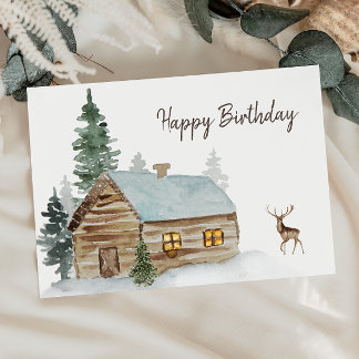 Bosenkool van het bos met Deer Birthday Bedankkaart