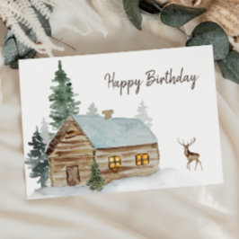 Bosenkool van het bos met Deer Birthday Bedankkaart