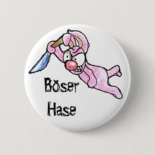 Böser Hase Ronde Button 5,7 Cm (Voorkant)