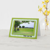 Boses Day, Golf Course & Golfer Kaart (Gele Bloem)