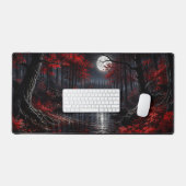 Bosfantasie Maanverlichte Rode Bos Bureaumat (Keyboard & Muis)