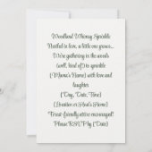 Bosfantasie Sprinkle | Rustieke Thema Kaart (Achterkant)