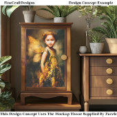 Bosfee-kind, bloemenkroon EG5R decoupage Tissuepapier