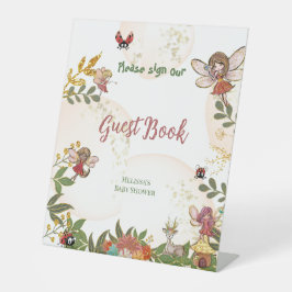 Bosfeeën Sprookjeswereld Lieveheersbeestje Gastboe Reclamebord Met Voetstuk