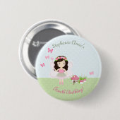 Bosfeeënprinses Ronde Button 5,7 Cm (Voorkant /achterkant)