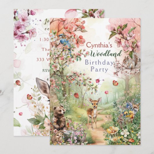 Bosfeest Uitnodiging (Voorkant / Achterkant)