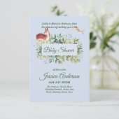 Bosflora en -fauna BABY SHOWER Uitnodigingen (Staand voorkant)