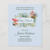 Bosflora en -fauna BABY SHOWER Uitnodigingen (Voorkant)