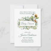 Bosflora en -fauna BABY SHOWER Uitnodigingen (Voorkant)