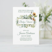 Bosflora en -fauna BABY SHOWER Uitnodigingen (Staand voorkant)