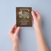 Bosflora en -fauna BABY SHOWER Uitnodigingen Flyer (Hand)