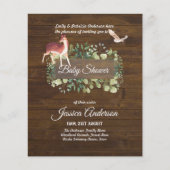 Bosflora en -fauna BABY SHOWER Uitnodigingen Flyer (Voorkant)