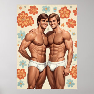 Bosgazes: Een mid-eeuwse pastorale ontmoeting Poster