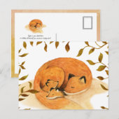 bosgebied Briefkaart vossen (Voorkant / Achterkant)
