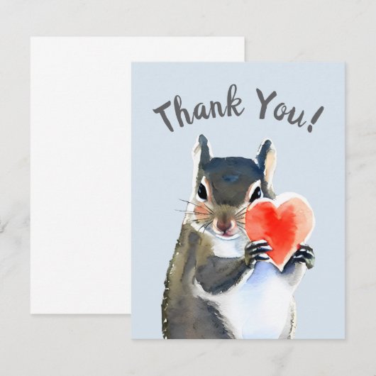 bosgebied Eekhoorn dank u kaart (Voorkant / Achterkant)