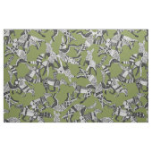 bosgebied fox partij groen stof (Fat Quarter)