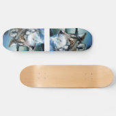 bosgebied moonlight volle maan wolf persoonlijk skateboard (Horizontaal)