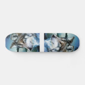 bosgebied moonlight volle maan wolf persoonlijk skateboard (Horizontaal)