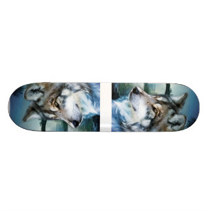 bosgebied moonlight volle maan wolf persoonlijk skateboard